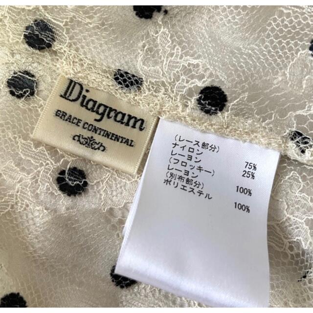 Diagram グレースコンチネンタル ボウタイブラウス ドット レース