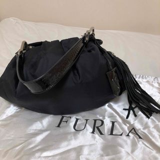 FURLA フルラ　トートバッグ　ブラック　ナイロン