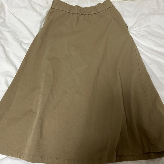 MUJI (無印良品)(ムジルシリョウヒン)のお値下げ致しました 無印良品 オーガニックコットン チノイージーフレアスカート  レディースのスカート(ロングスカート)の商品写真
