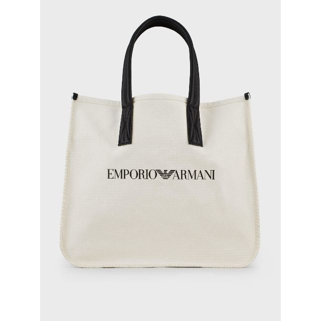【未使用】EMPORIO ARMANI キャンバス ロゴ トートバッグ ポーチ