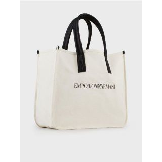 EMPORIO ARMANI クラシックロゴ キャンバス トートバッグ