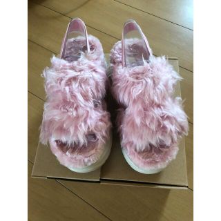 アグ(UGG)のUGG fluff sugar platform UGGサンダルピンク22cm(サンダル)