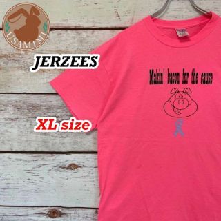 ジャージーズ(JERZEES)の輸入古着 JERZEES ジャージーズ 豚 ビックプリント Tシャツ XL(Tシャツ/カットソー(半袖/袖なし))