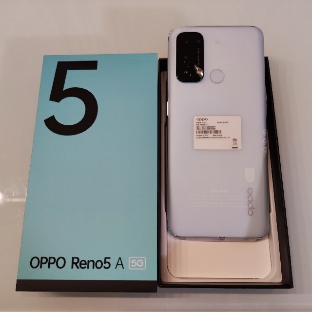 【新品未使用】OPPO Reno5A SIMフリー A1030Pアイスブルー 3