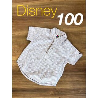 ディズニー(Disney)の東京ディズニーランド　チェック柄　半袖シャツ　100(Tシャツ/カットソー)