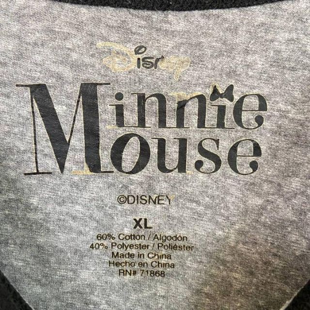 Disney(ディズニー)の【希少】ディズニー ミッキーマウス ミニーマウス リンガーTシャツ XLサイズ レディースのトップス(Tシャツ(半袖/袖なし))の商品写真