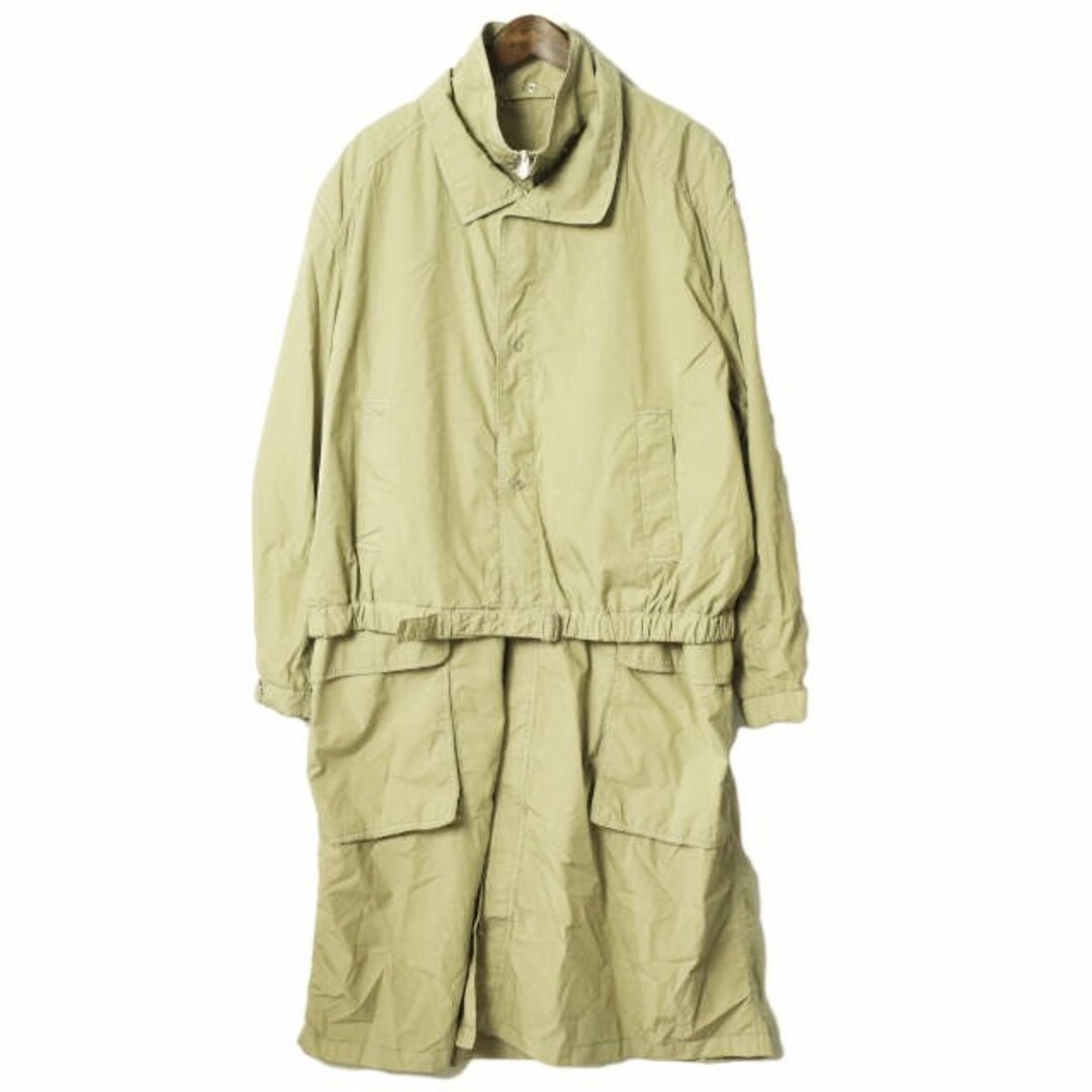 LEMAIRE ルメール 22SS PARACHUTE PARKA パラシュートパーカ X221 CO175 LF726 M PALE KHAKI レイヤード コート アウター【新古品】【LEMAIRE】