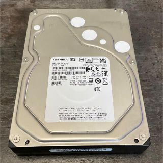 トウシバ(東芝)の使用時間少なめ 中古東芝 MN08ADA800内蔵用HDD 8TB7200rpm(PCパーツ)