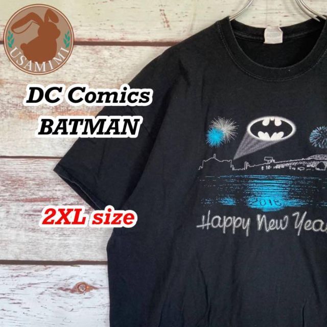 輸入古着 DC バッドマン プリント Tシャツ ゆるだぼ ユニセックス 2XL メンズのトップス(Tシャツ/カットソー(半袖/袖なし))の商品写真