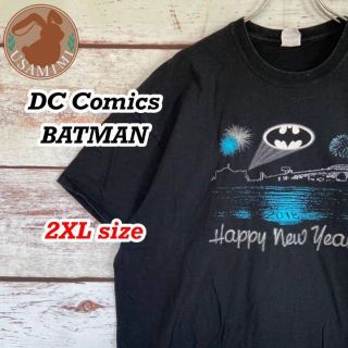 輸入古着 DC バッドマン プリント Tシャツ ゆるだぼ ユニセックス 2XL(Tシャツ/カットソー(半袖/袖なし))