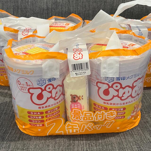 粉ミルク 雪印メグミルク ぴゅあ 820g×6 景品つき 缶ミルク - その他