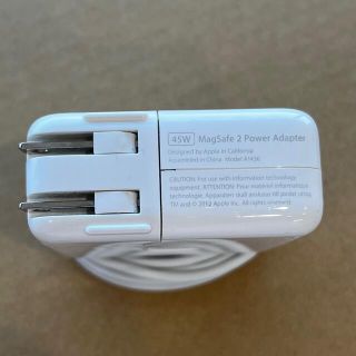 マック(Mac (Apple))の純正品　マック充電アダプタ　45W MagSafe2(PC周辺機器)