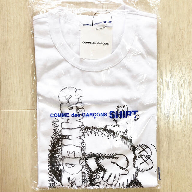 新品 コムデギャルソンシャツ×カウズ WネームTシャツ シュプリーム