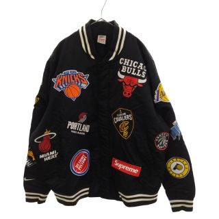 SUPREME シュプリーム 18SS ×NIKE ナイキ Teams Warm-Up Jacket NBA チームワッペン ナイロン ジャケット AO3631-010 ブラック