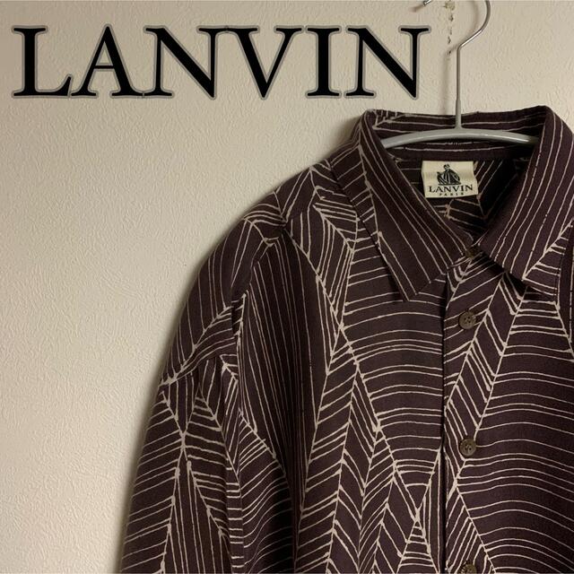 LANVIN(ランバン)の【極希少】LANVIN PARIS ランバン　総柄　模様　デザイン　シャツ メンズのトップス(シャツ)の商品写真