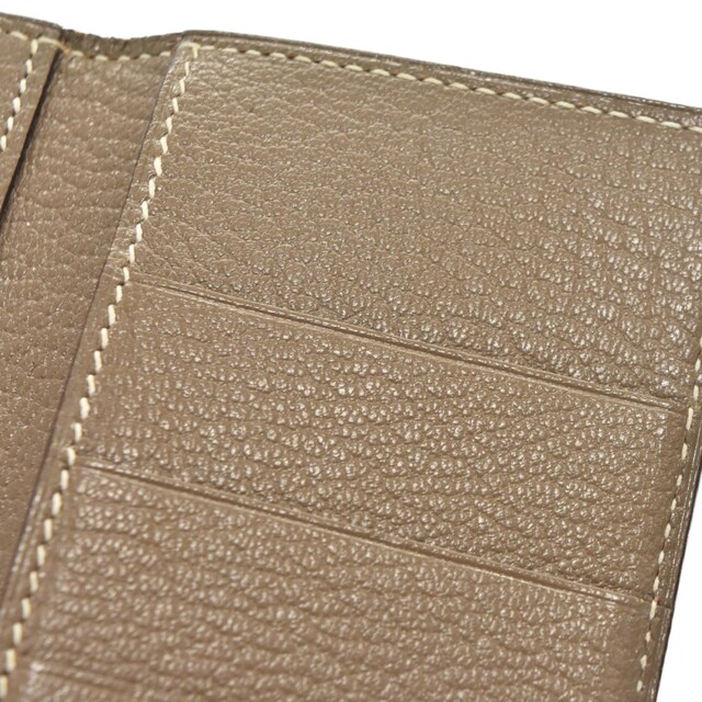 HERMES エルメス J 刻印 ベアンクラシック H金具付き 二つ折り長財布 レザー ロング ウォレット ベージュ 6