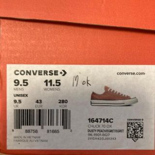 コンバース(CONVERSE)の【値下げ】日本未発売 CT70  DUSTY PEACH (スニーカー)