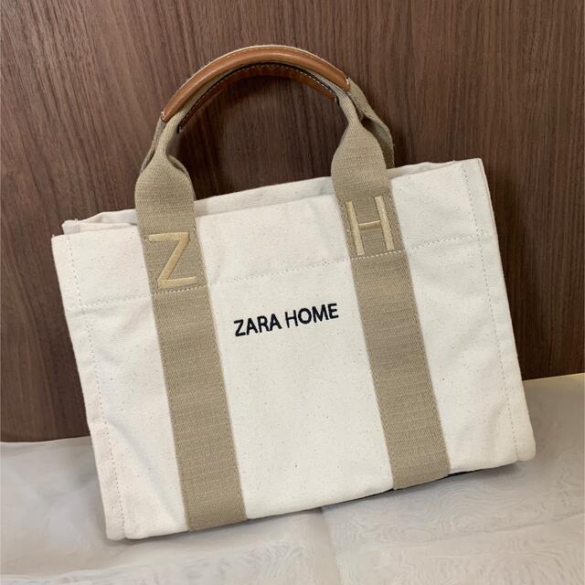 ZARA HOME(ザラホーム)のZARA HOME キャンバス　トート　バッグ　ベージュ レディースのバッグ(トートバッグ)の商品写真