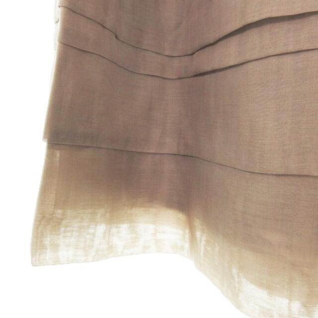 JUSGLITTY(ジャスグリッティー)のジャスグリッティー スカート フレア ミニ コットン 絹混 無地 0 ベージュ レディースのスカート(ミニスカート)の商品写真
