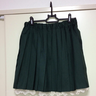 レトロガール(RETRO GIRL)のグリーンのプリーツスカート(ミニスカート)