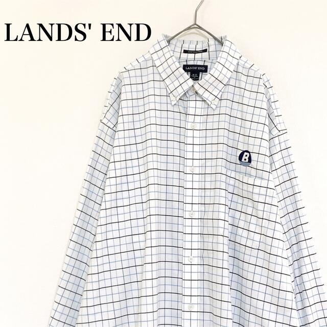 LANDS' END check L/S shirt