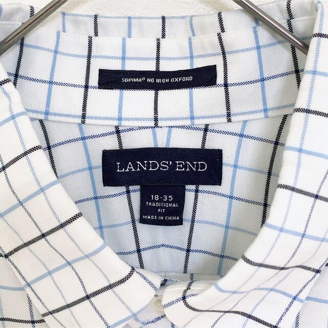 LANDS' END check L/S shirt