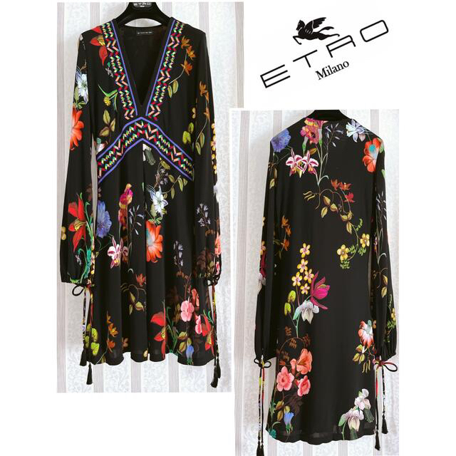 ETRO(エトロ)のご専用です☆未使用 ETRO エトロ 洗練 プレシャス 秋の装い ドレス レディースのワンピース(ひざ丈ワンピース)の商品写真