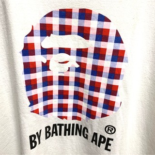 アベイシングエイプ(A BATHING APE)の初期　A BATHING APE Tシャツ　大猿　チェックTシャツ(Tシャツ/カットソー(半袖/袖なし))