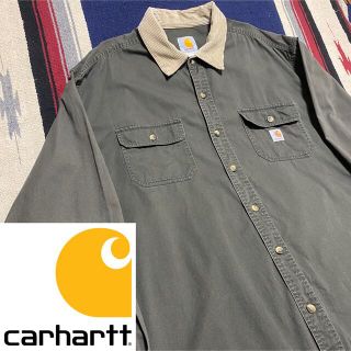 カーハート(carhartt)の90s 古着 カーハート コーデュロイ シャツ ビッグシルエット ゆるだぼ(シャツ)