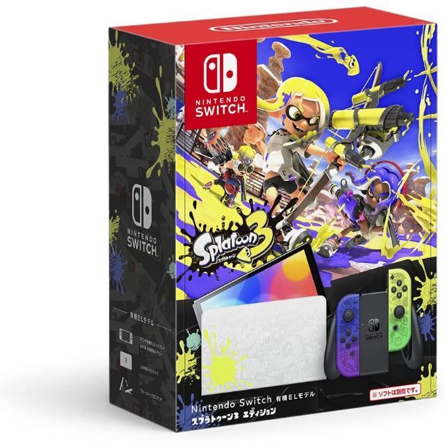 任天堂(ニンテンドウ)の【新品未開封】任天堂Switch（有機ELモデル） スプラトゥーン3エディション エンタメ/ホビーのゲームソフト/ゲーム機本体(家庭用ゲーム機本体)の商品写真