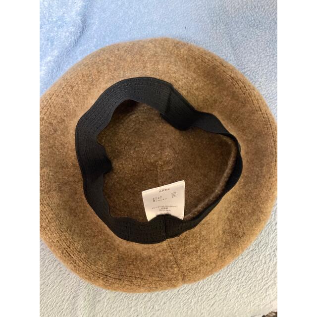 ニットベレー帽　ベージュブラウン レディースの帽子(ハンチング/ベレー帽)の商品写真