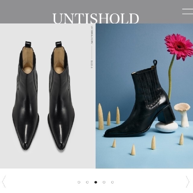 取り置き可 新品未使用 UNTISHOLD サイドゴアブーツ 36 ブラック