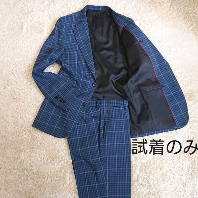 《極美品》チェック柄 セットアップ スーツ