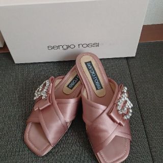Sergio Rossi - セルジオロッシ サテンビジューサンダルの通販 by shop