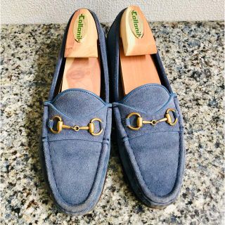 安い直営店 GUCCI ローファー 本革 ネイビー ブルー www.m