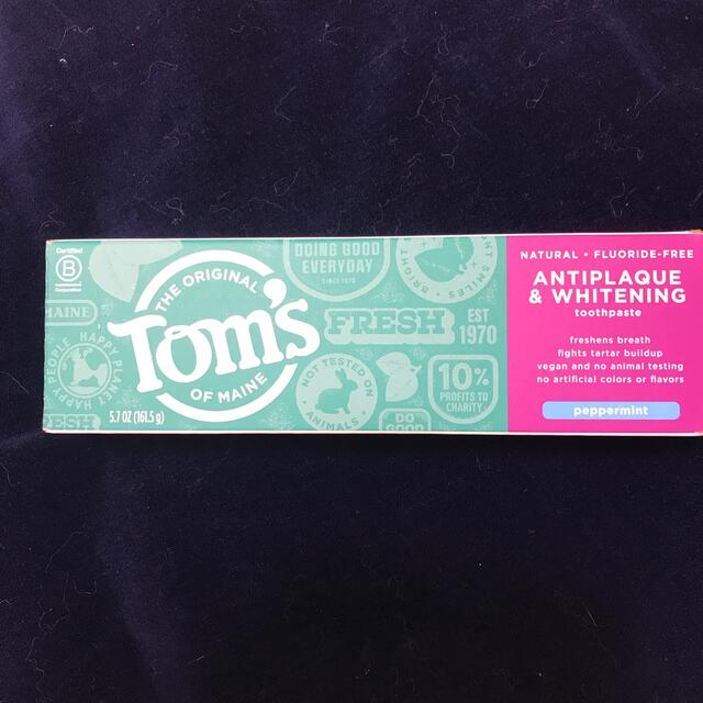Tom's 歯磨き粉 ペパーミント 161.5g　トムス　ビーガン コスメ/美容のオーラルケア(歯磨き粉)の商品写真