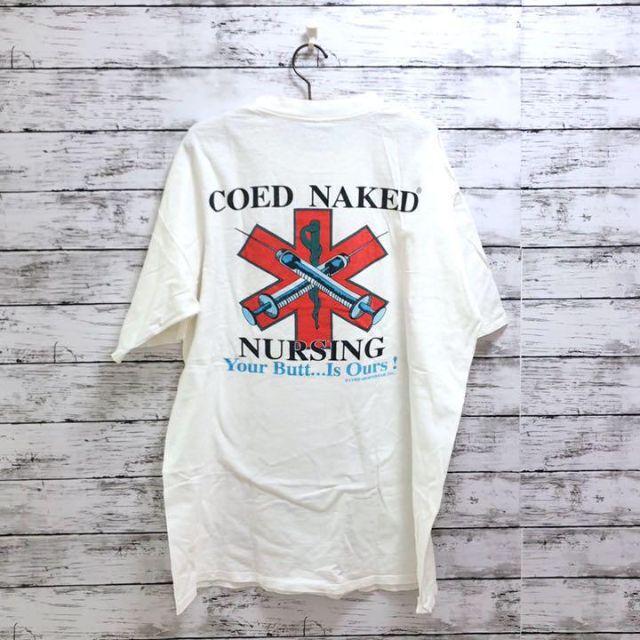 90s◆アメリカ製　COED NAKED SPORTSWEAR Tシャツ　USA