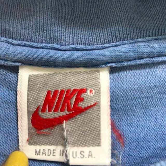 NIKE(ナイキ)の90s◆USA製　NIKE 銀タグ　Tシャツ　ブルー　ロゴ　ヴィンテージ メンズのトップス(Tシャツ/カットソー(半袖/袖なし))の商品写真