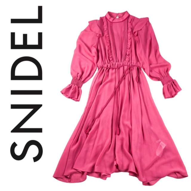 SNIDEL(スナイデル)のかずみん様専用♡スナイデル　スタンドカラーフリルワンピース レディースのワンピース(ひざ丈ワンピース)の商品写真