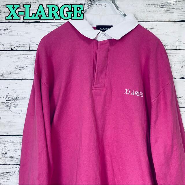 XLARGE(エクストララージ)の【希少】X-LARGE エクストララージ　ラガーシャツ　刺繍ロゴ　ガール　レア メンズのトップス(シャツ)の商品写真