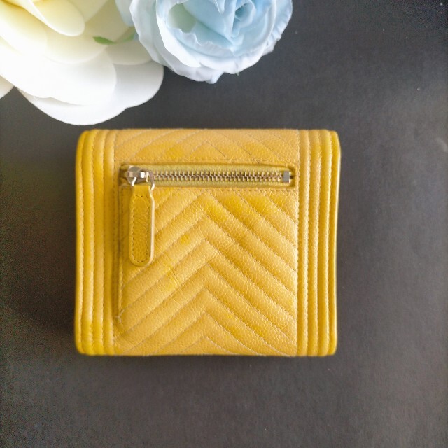 ❤お値下げ良品❤ ボーイシャネル コンパクトウォレット キャビアスキン