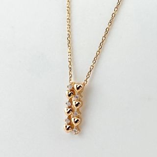 タサキ(TASAKI)のタサキ ハートモチーフ デザインネックレス PG 【中古】(ネックレス)