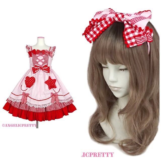 Angelic Pretty(アンジェリックプリティー)の最終値下げ　夢みる風船　🎈jsk  カチューシャ　未使用 レディースのワンピース(ひざ丈ワンピース)の商品写真