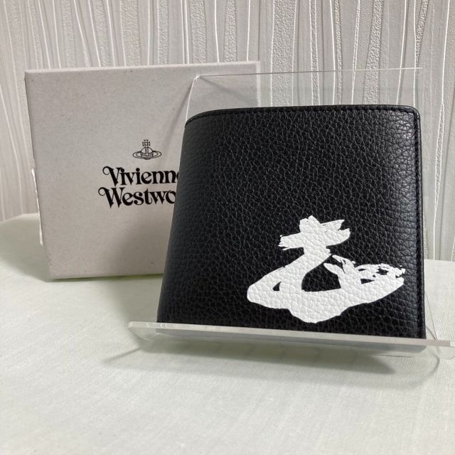 Vivienne Westwood(ヴィヴィアンウエストウッド)のVIVIENNE WESTWOOD ウエストウッド メンズ 二つ折り財布 黒白 メンズのファッション小物(折り財布)の商品写真