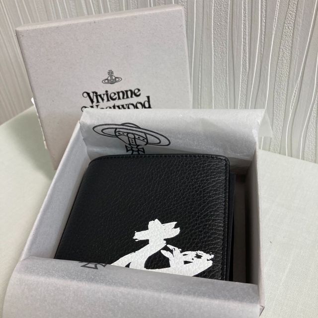 VIVIENNE WESTWOOD ウエストウッド メンズ 二つ折り財布 黒白