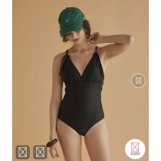 ティティベイト(titivate)のtitivate sea dress ダブルショルダーラインワンピース (水着)