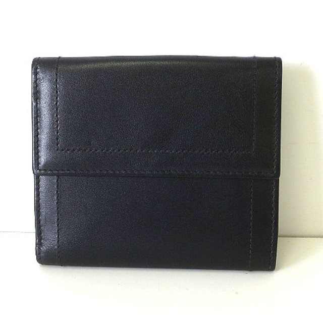 Bally(バリー)のバリー BALLY 財布 二つ折り Wホック カーフ レザー ロゴ 黒 ブラック メンズのファッション小物(折り財布)の商品写真