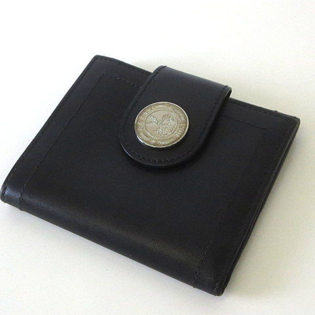 Bally(バリー)のバリー BALLY 財布 二つ折り Wホック カーフ レザー ロゴ 黒 ブラック メンズのファッション小物(折り財布)の商品写真
