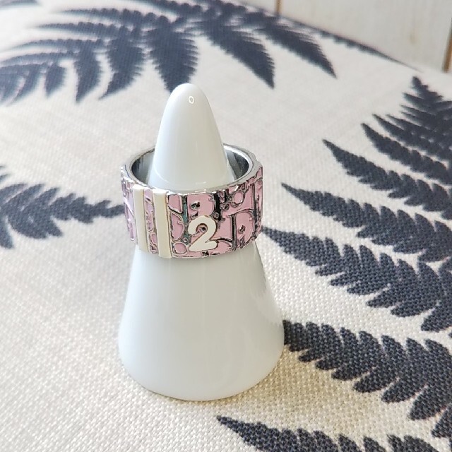 Christian Dior - 美品☆Christian Dior トロッターリング ピンクの
