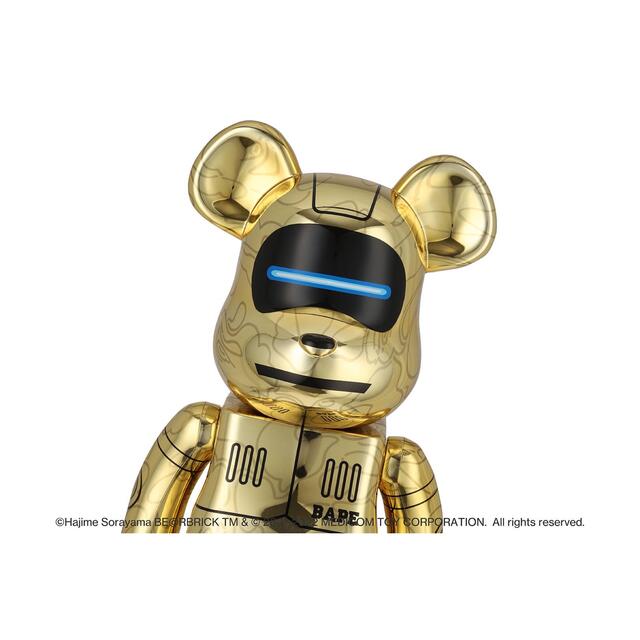 A BATHING APE(アベイシングエイプ)のBE@RBRICK SORAYAMA BABY MILO 1000%  GOLD エンタメ/ホビーのフィギュア(その他)の商品写真